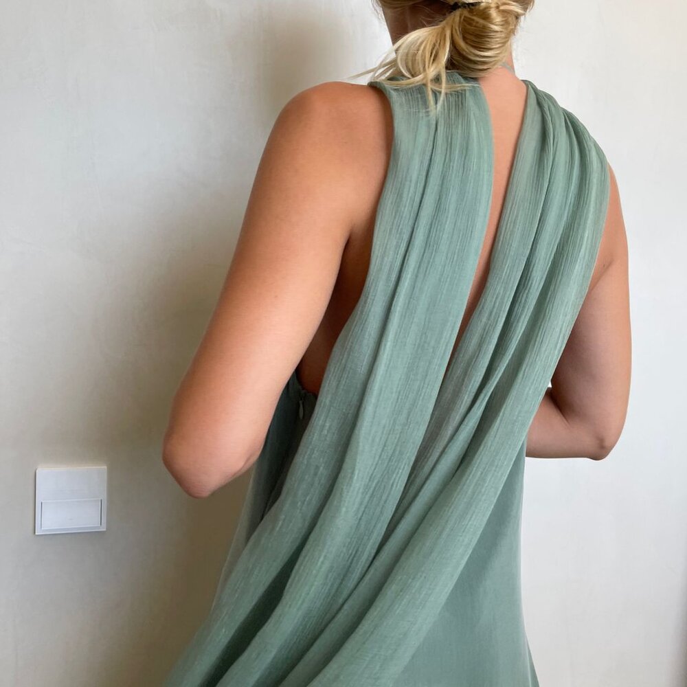 Cris Serra dress and neck scarf/cape